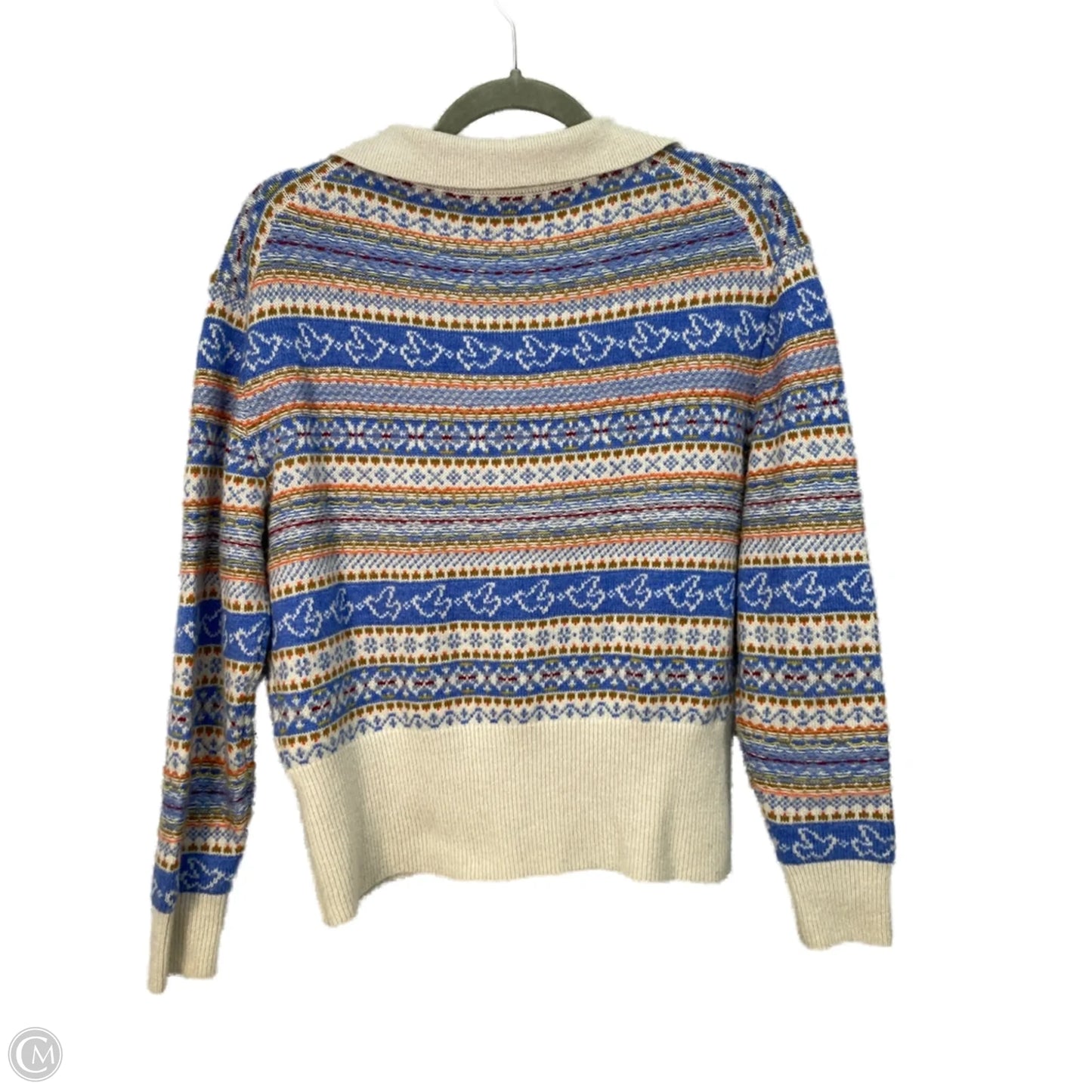 Sweater By J. Crew In Blue & Cream, Size: Xs
