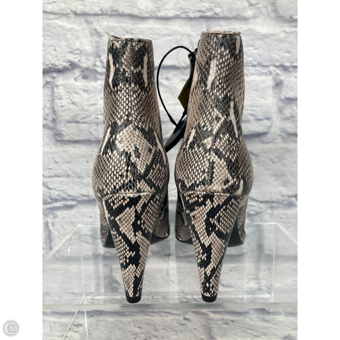 Boots Ankle Heels By Halogen In Snakeskin Print, Size: 9.5