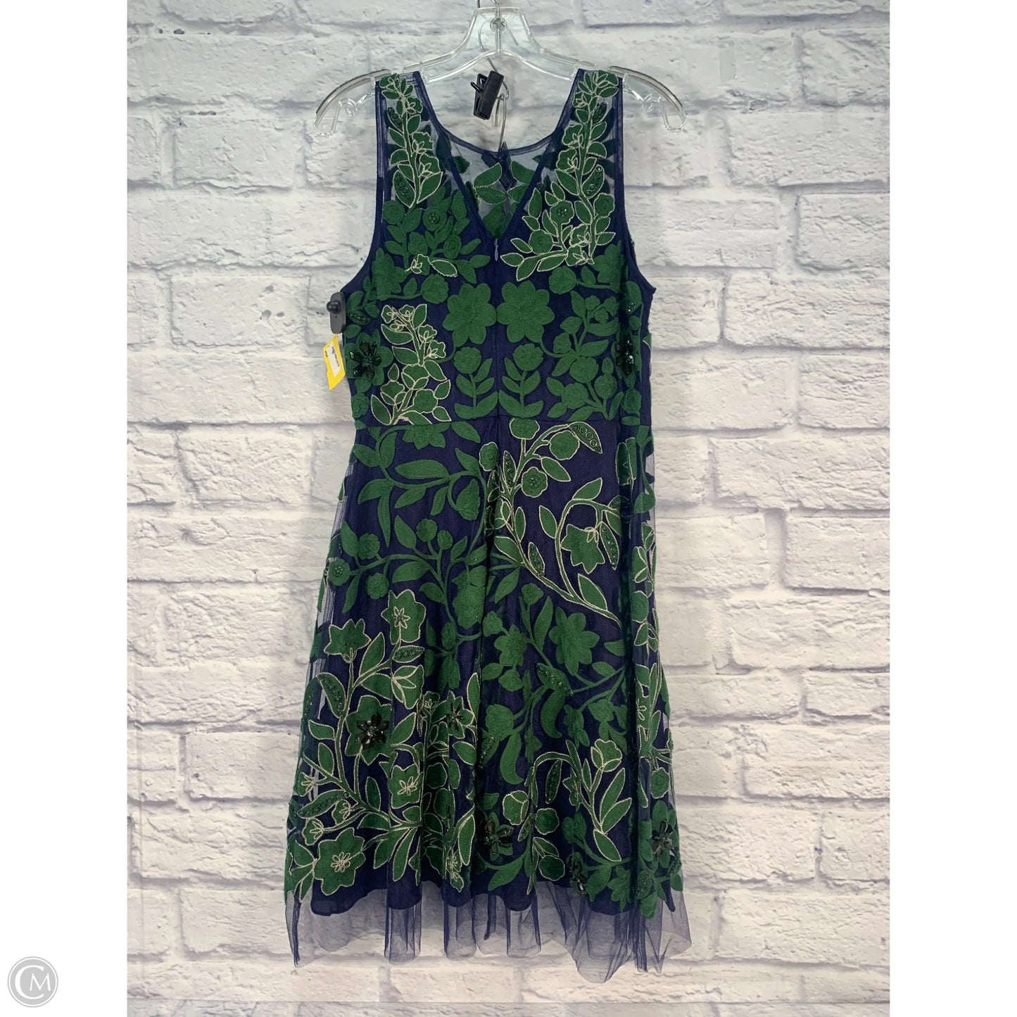 Dress Party Short By Anthropologie In Blue & Green, Size: S