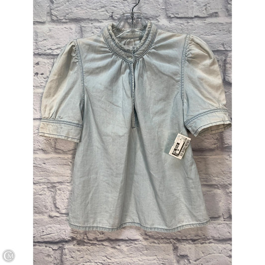 Top Short Sleeve By Frame In Blue, Size: Xs