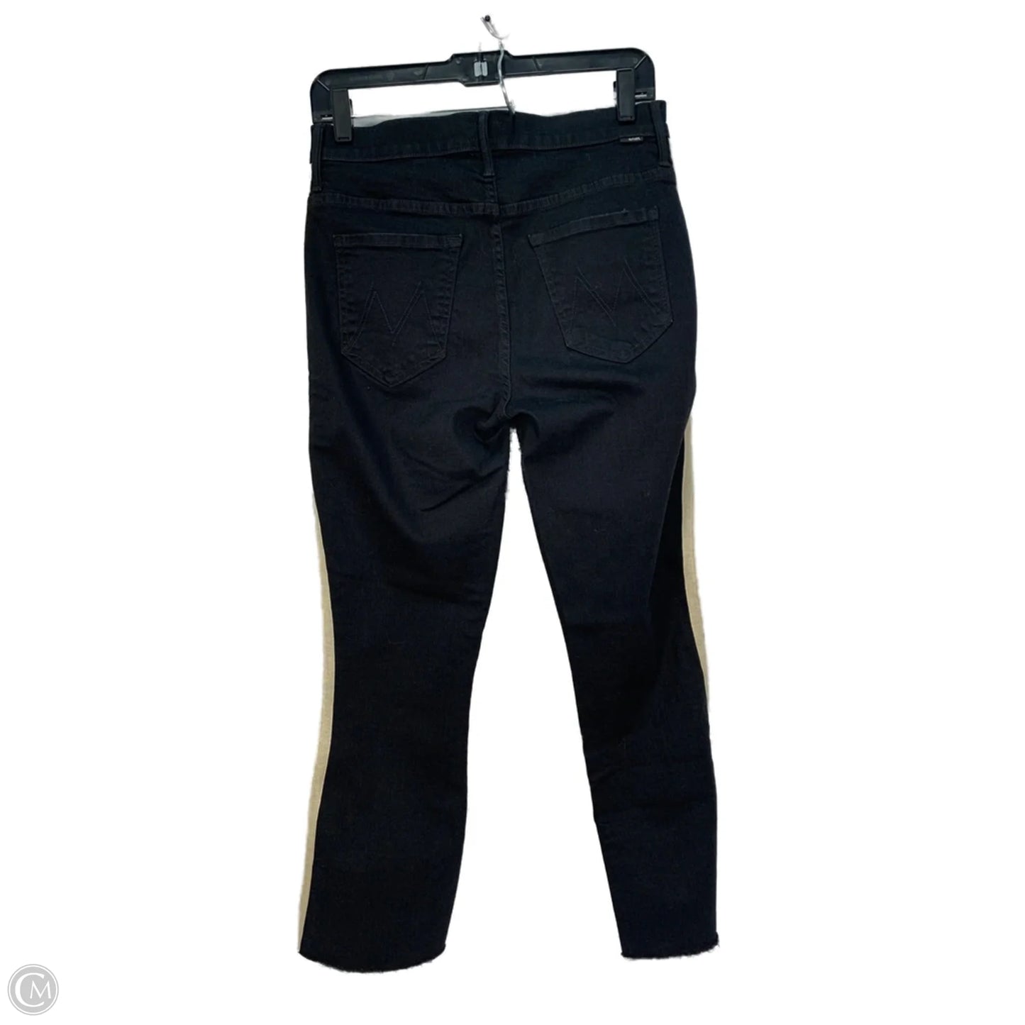 Jeans Boot Cut By Mother In Black & Cream, Size: 8