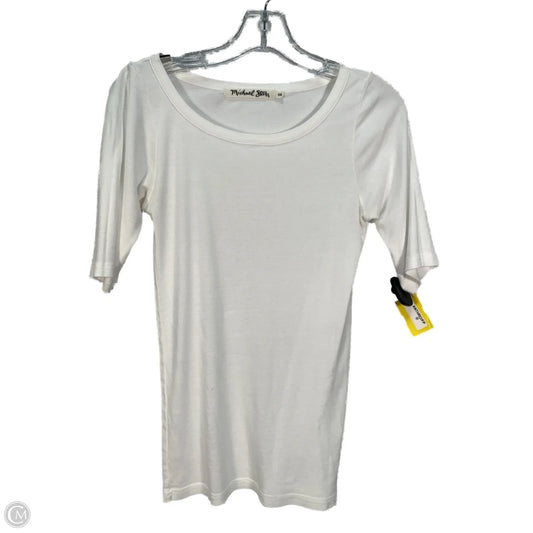 Top Short Sleeve By Michael Stars In White, Size: Osfm