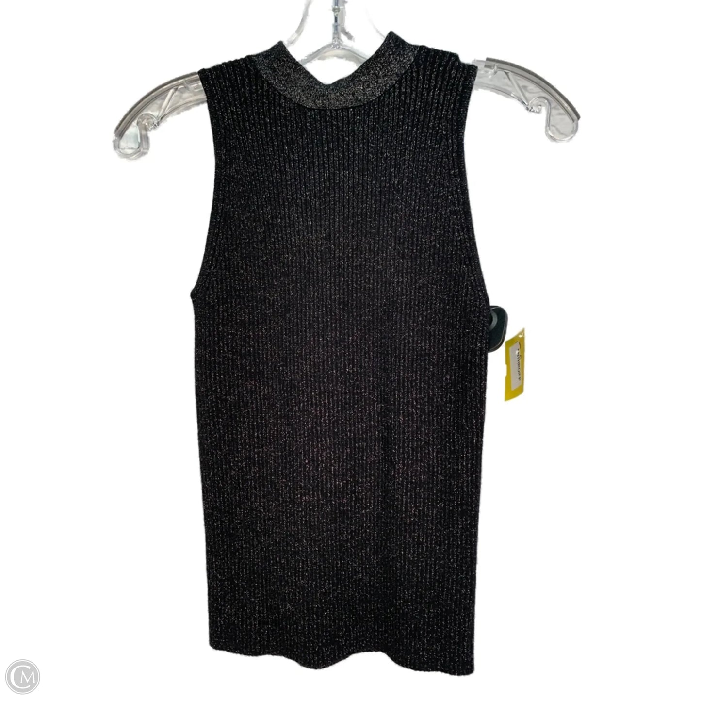 Vest Sweater By Anthropologie In Black & Silver, Size: S