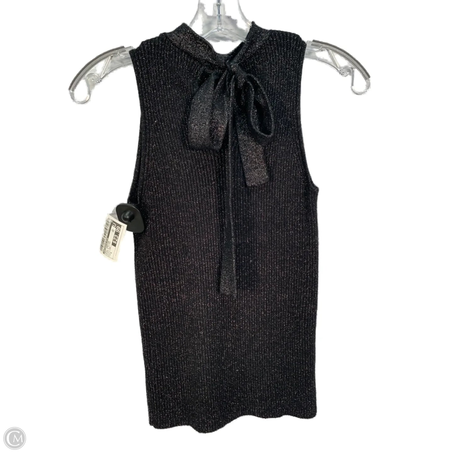 Vest Sweater By Anthropologie In Black & Silver, Size: S