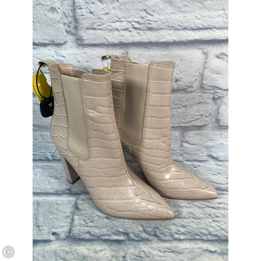 Boots Ankle Heels By Marc Fisher In Cream, Size: 8.5