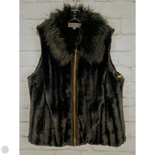 Vest Faux Fur & Sherpa By Marc New York In Black, Size: 2x