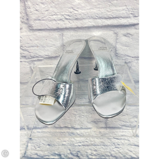 Shoes Heels Stiletto By Jeffrey Campbell In Silver, Size: 10