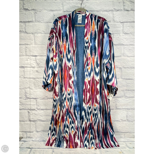 Kimono By Chicos In Blue & Purple, Size: L