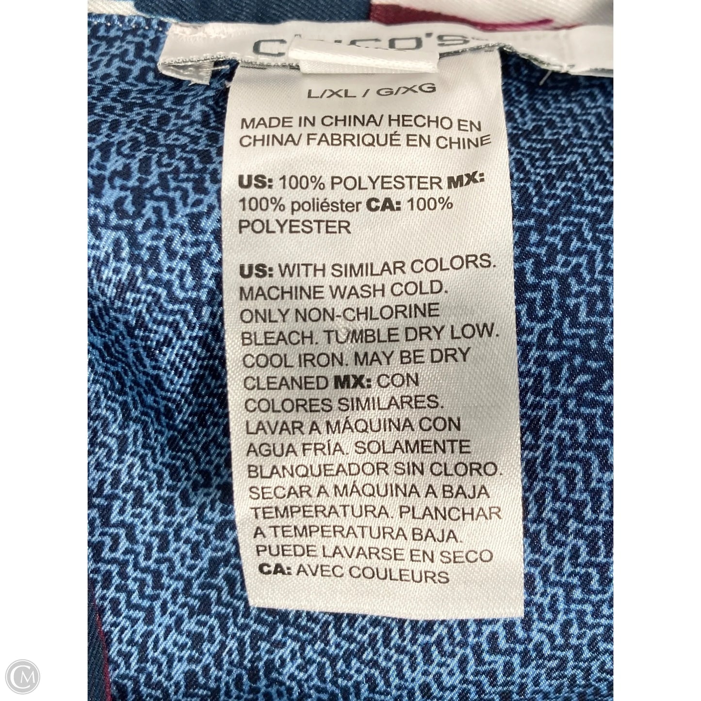 Kimono By Chicos In Blue & Purple, Size: L