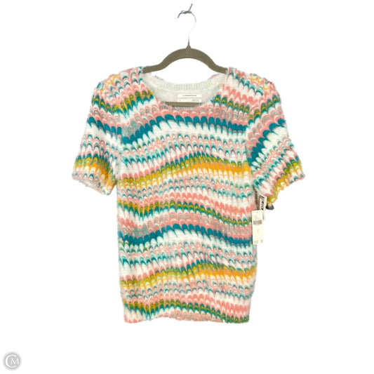 Sweater Short Sleeve By Anthropologie In Blue & Pink, Size: S