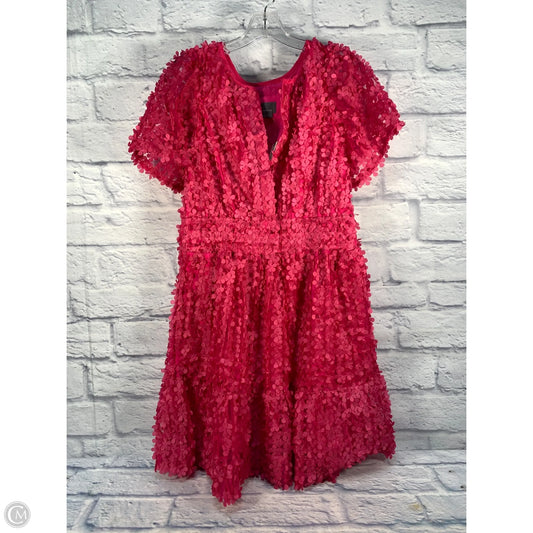 Dress Party Midi By Anthropologie In Pink, Size: L
