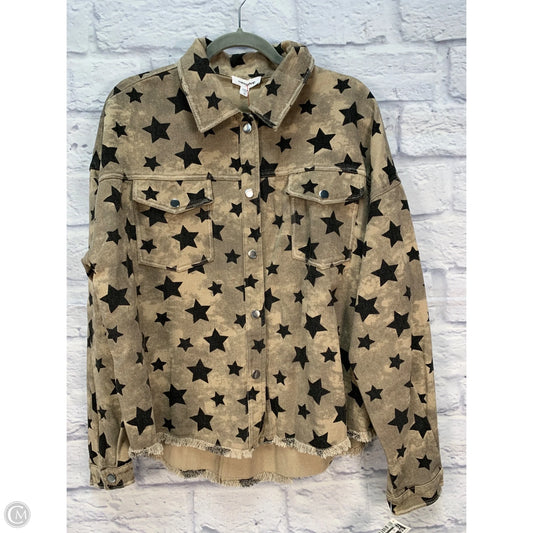 Jacket Denim By Mittoshop In Black & Brown, Size: M