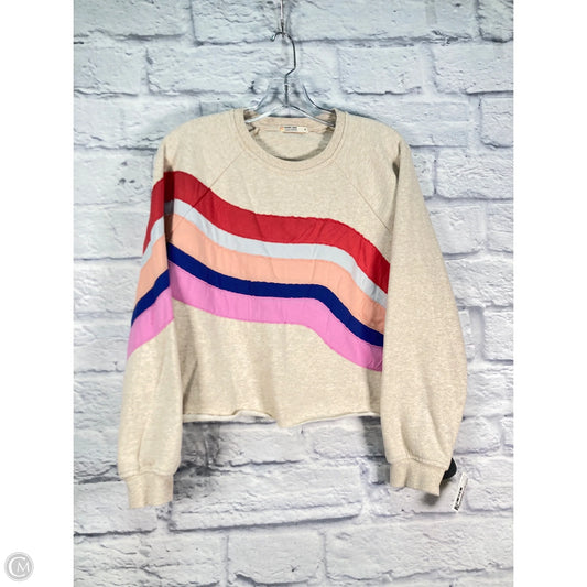Sweatshirt Crewneck By Marine Layer In Blue & Cream, Size: S