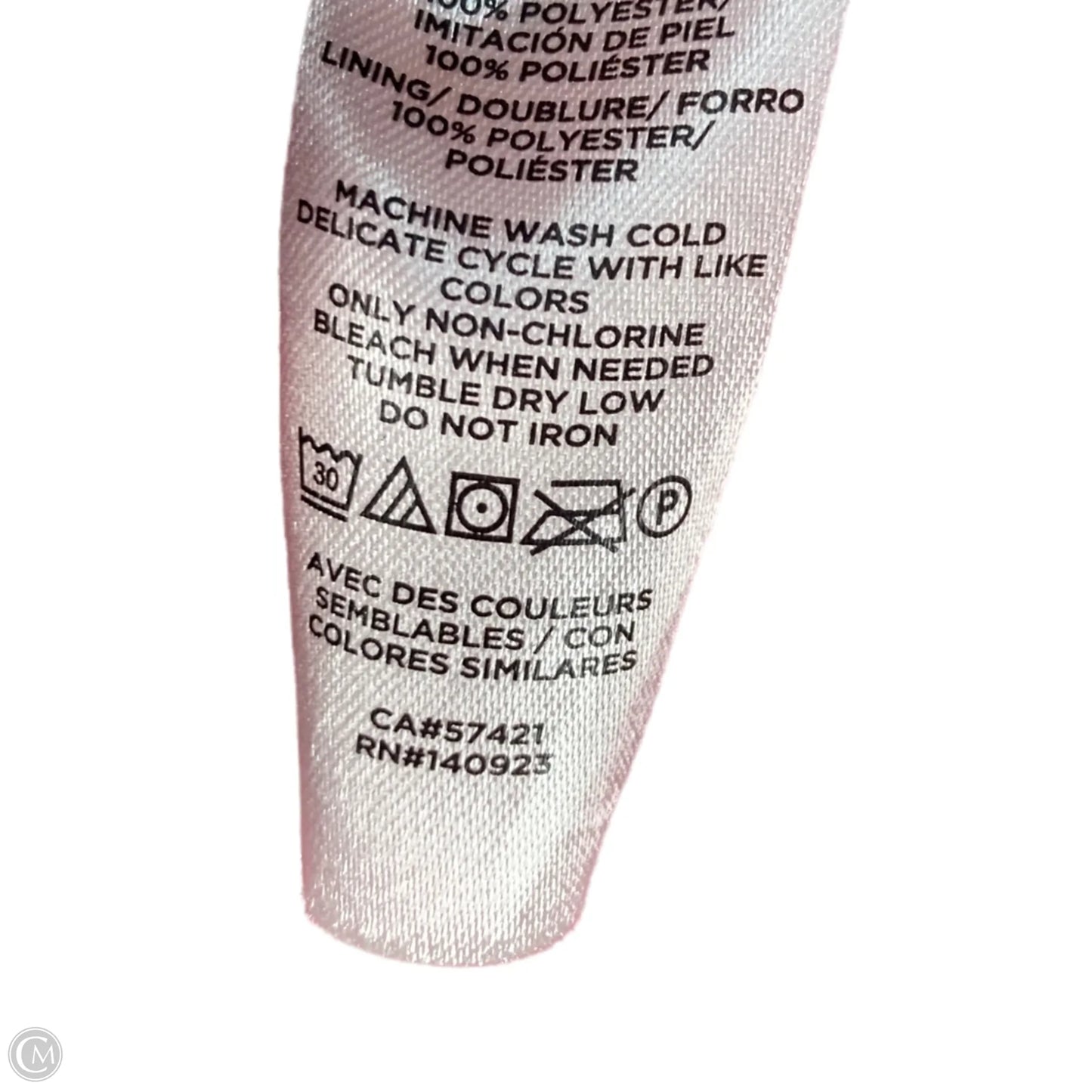 Coat Faux Fur & Sherpa By Loft In Black & Grey, Size: S