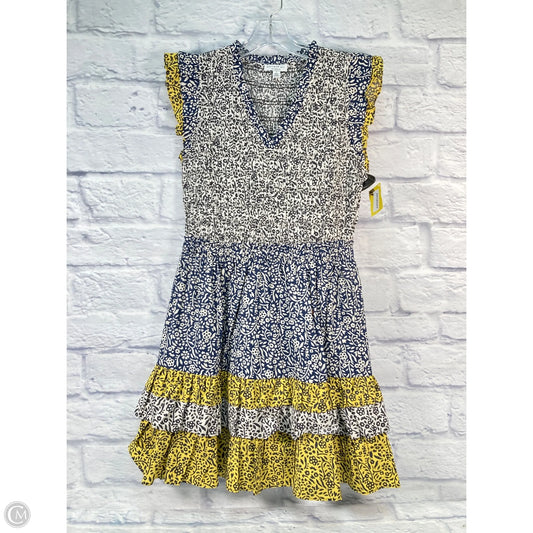 Dress Party Short By Current Air In Blue & Cream, Size: S