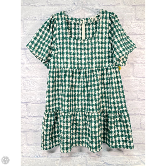 Dress Party Short By Entro In Green & White, Size: L