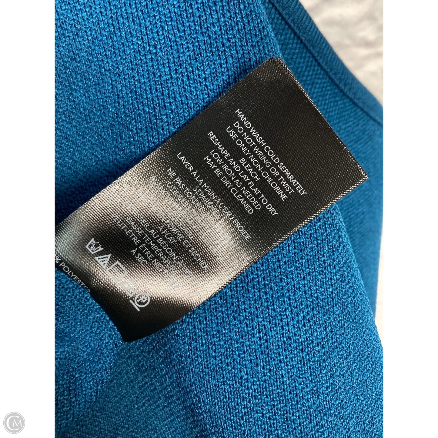 Top Sleeveless By Anthropologie In Blue & Silver, Size: L
