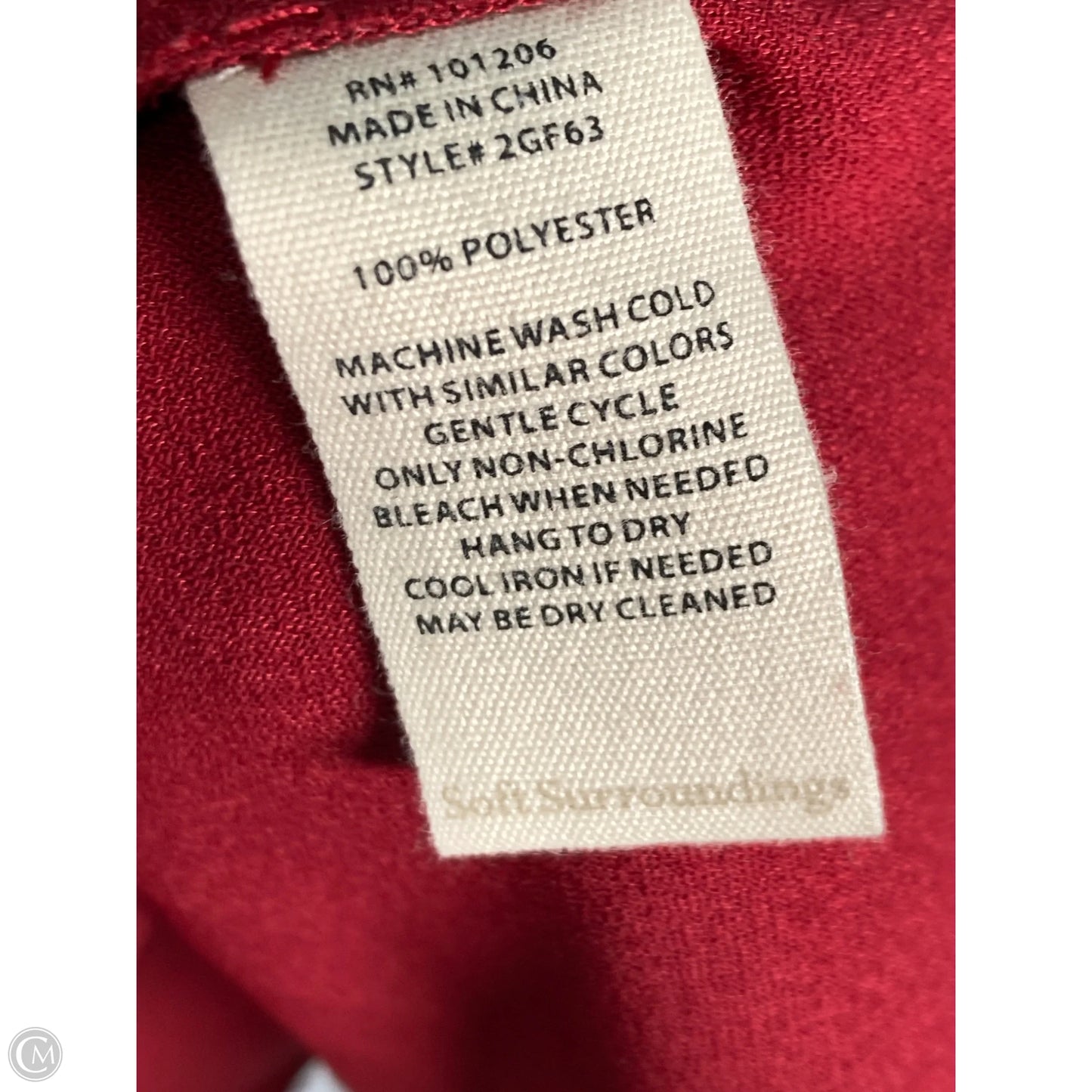 Blouse Long Sleeve By Soft Surroundings In Red, Size: M