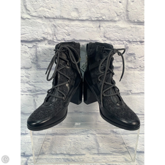Boots Ankle Heels By Clothes Mentor In Black, Size: 8.5