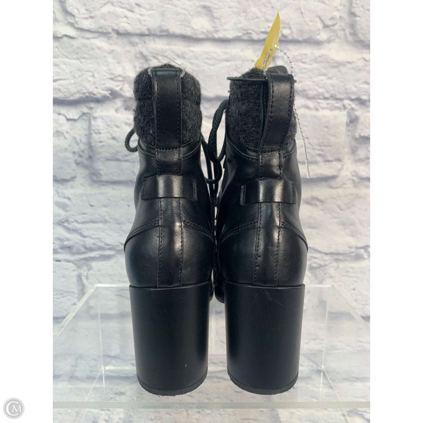 Boots Ankle Heels By Clothes Mentor In Black, Size: 8.5