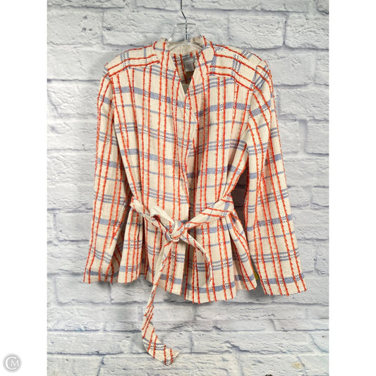 Jacket Other By Chicos In Blue & Cream, Size: M