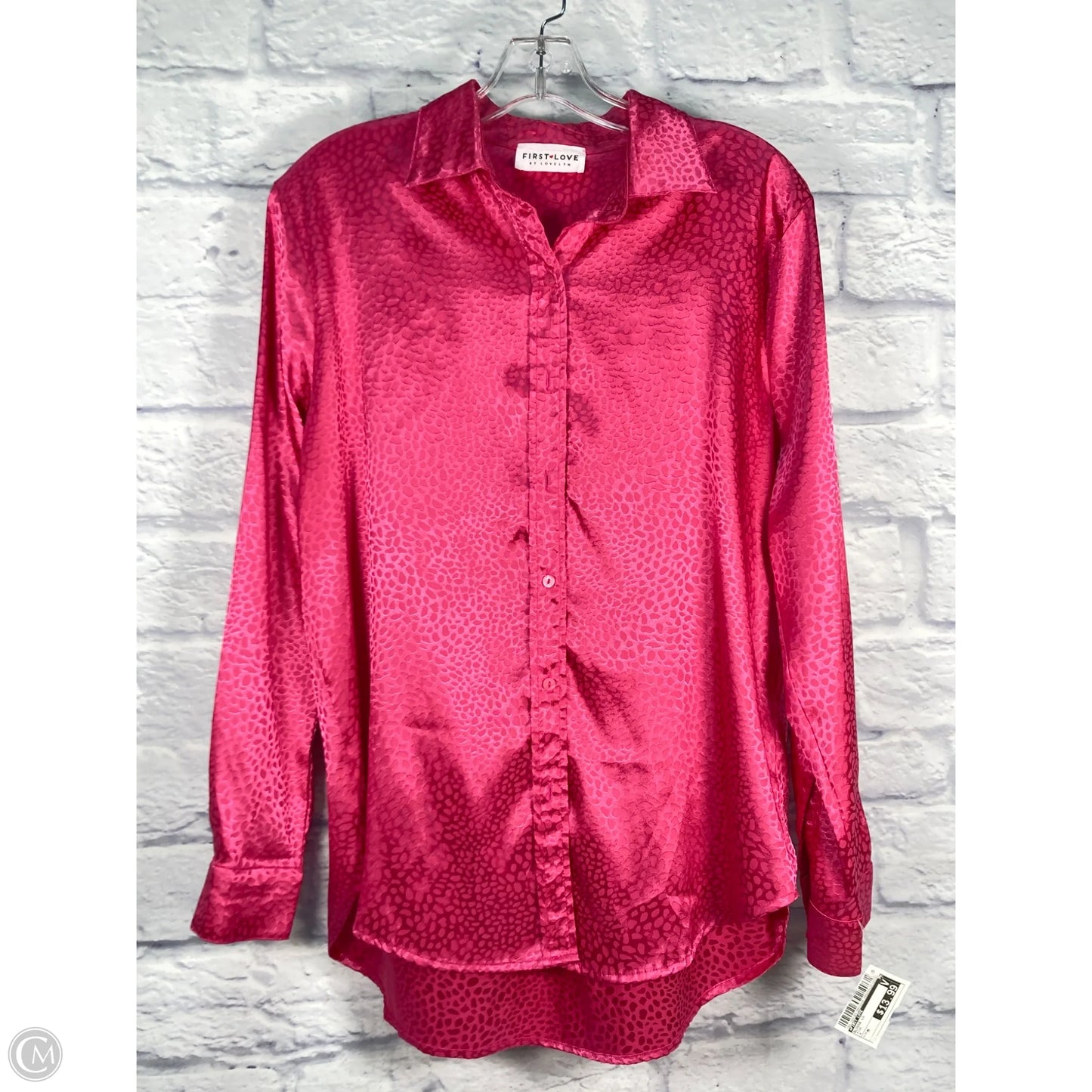 Blouse Long Sleeve By First Love In Pink, Size: M