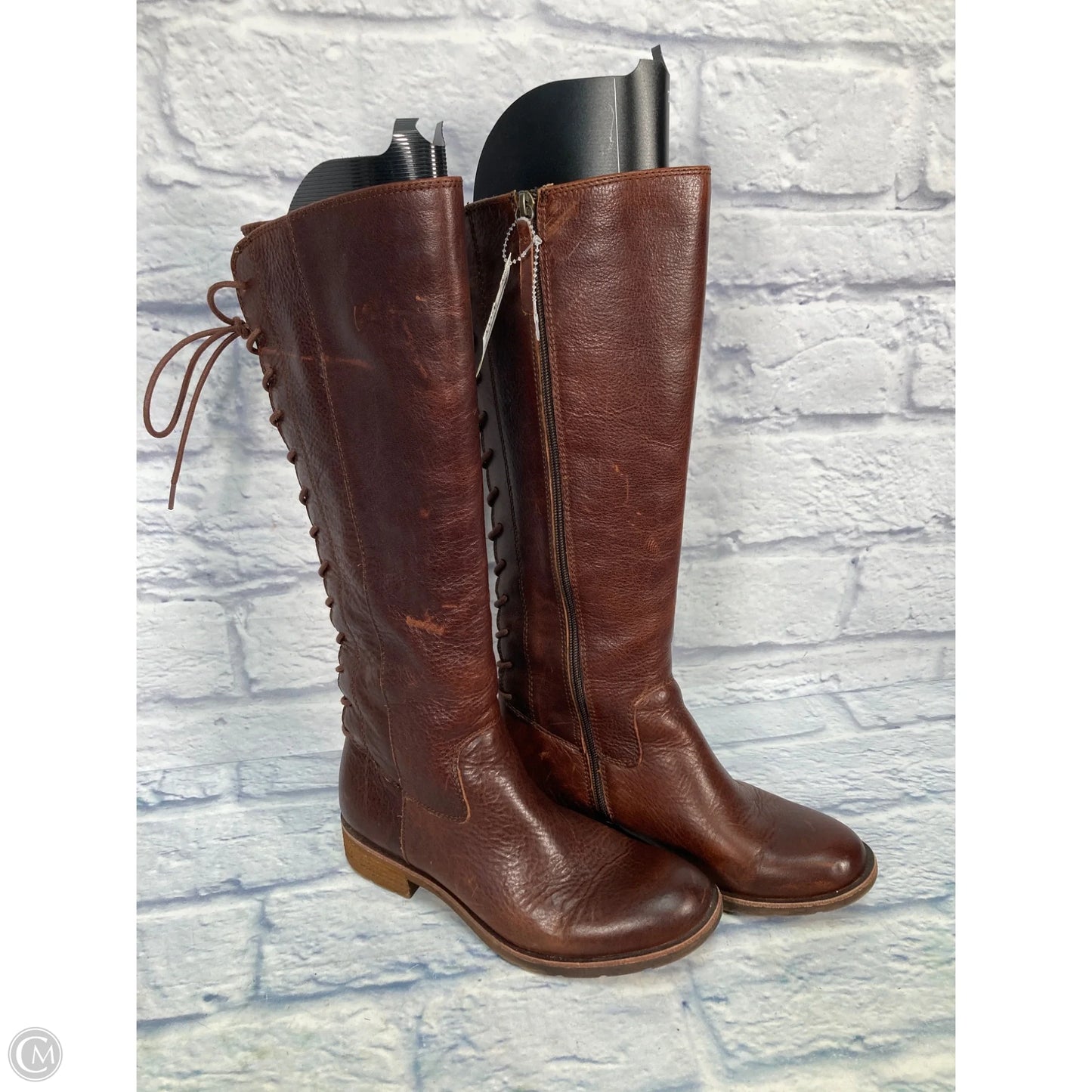 Boots Knee Heels By Sofft In Brown, Size: 7.5