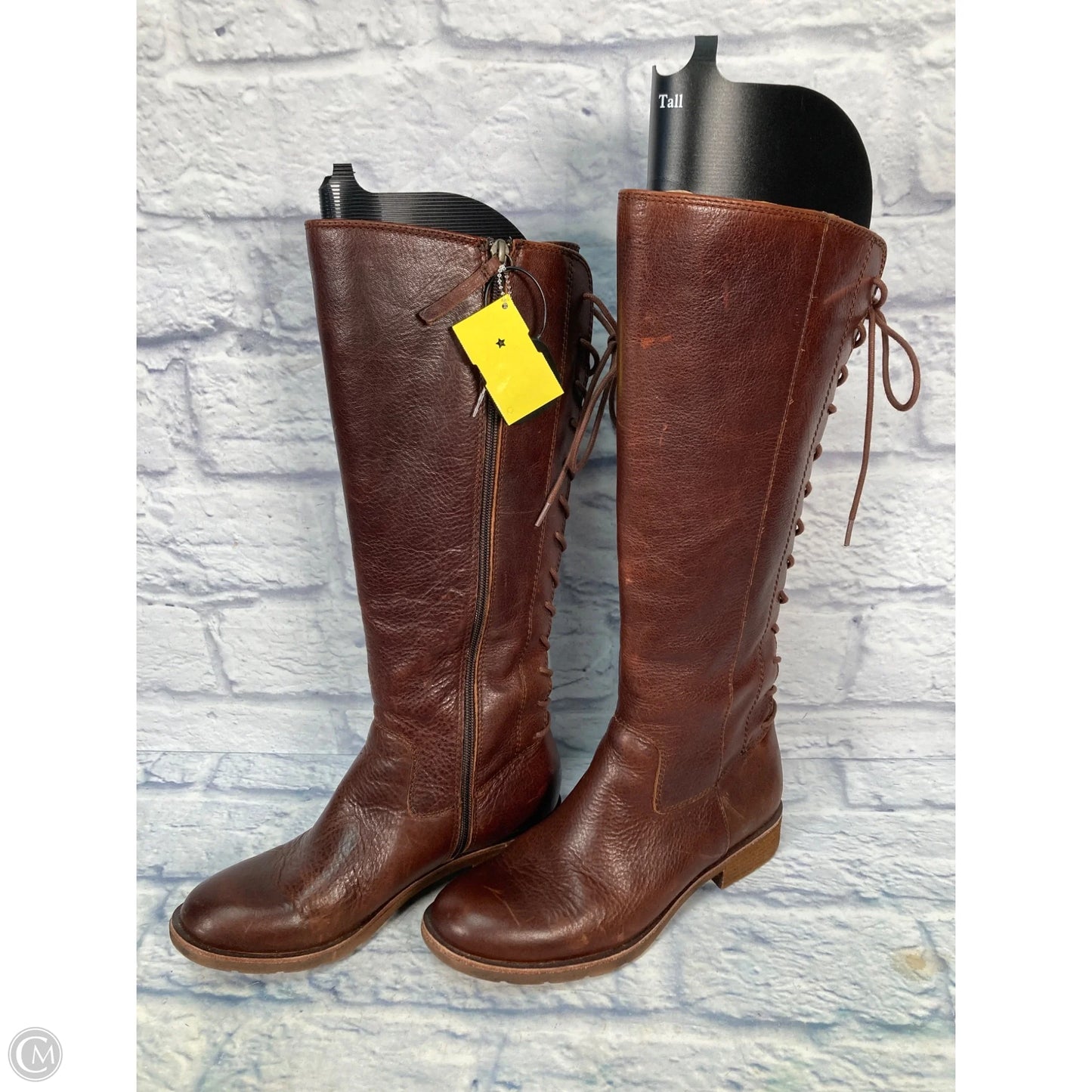 Boots Knee Heels By Sofft In Brown, Size: 7.5