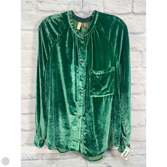 Top Long Sleeve By Pilcro In Green, Size: Xl