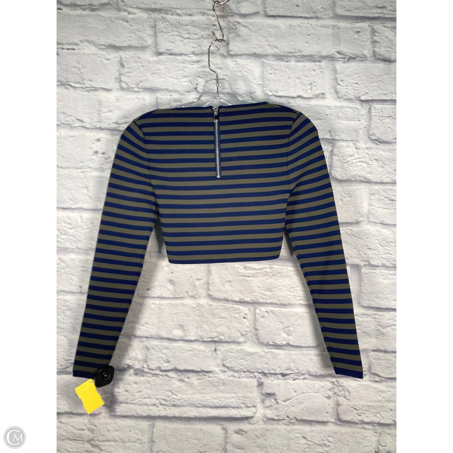 Top Long Sleeve By Good American In Blue & Green, Size: Xs