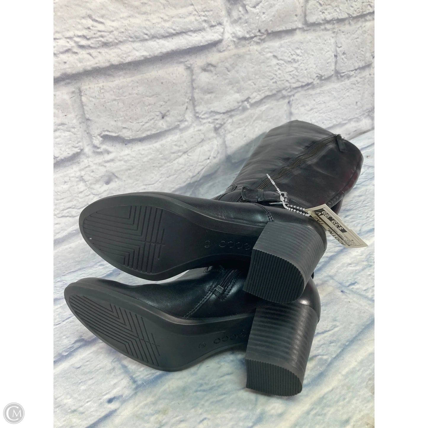 Boots Knee Heels By Ecco In Black, Size: 6