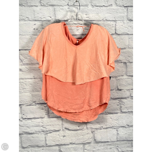 Top Short Sleeve By Free People In Orange, Size: S