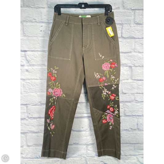 Pants Dress By Anthropologie In Green & Pink, Size: 4