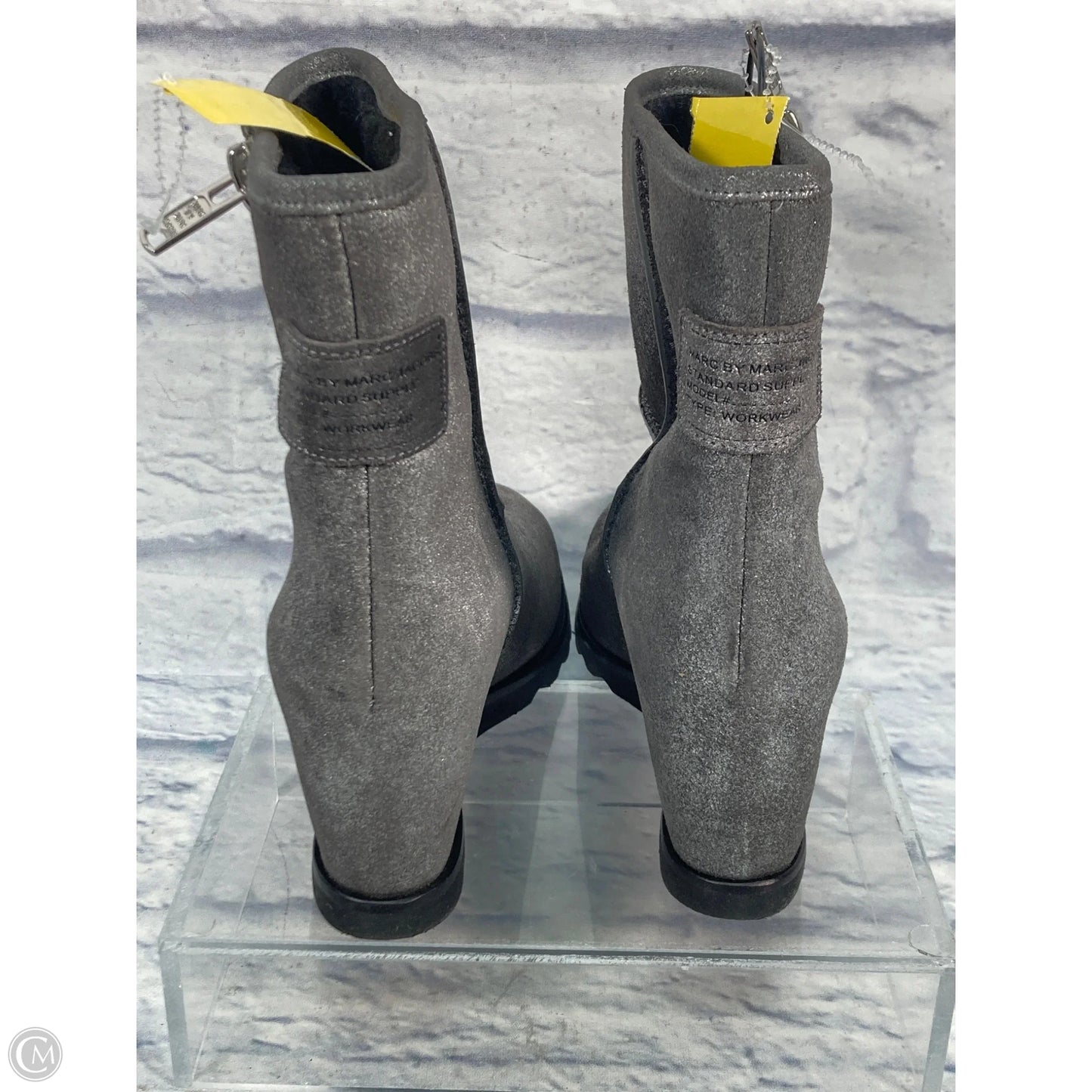 Boots Designer By Marc By Marc Jacobs In Silver, Size: 5