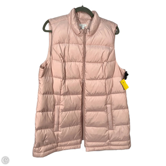 Vest Puffer & Quilted By J. Jill In Pink, Size: L