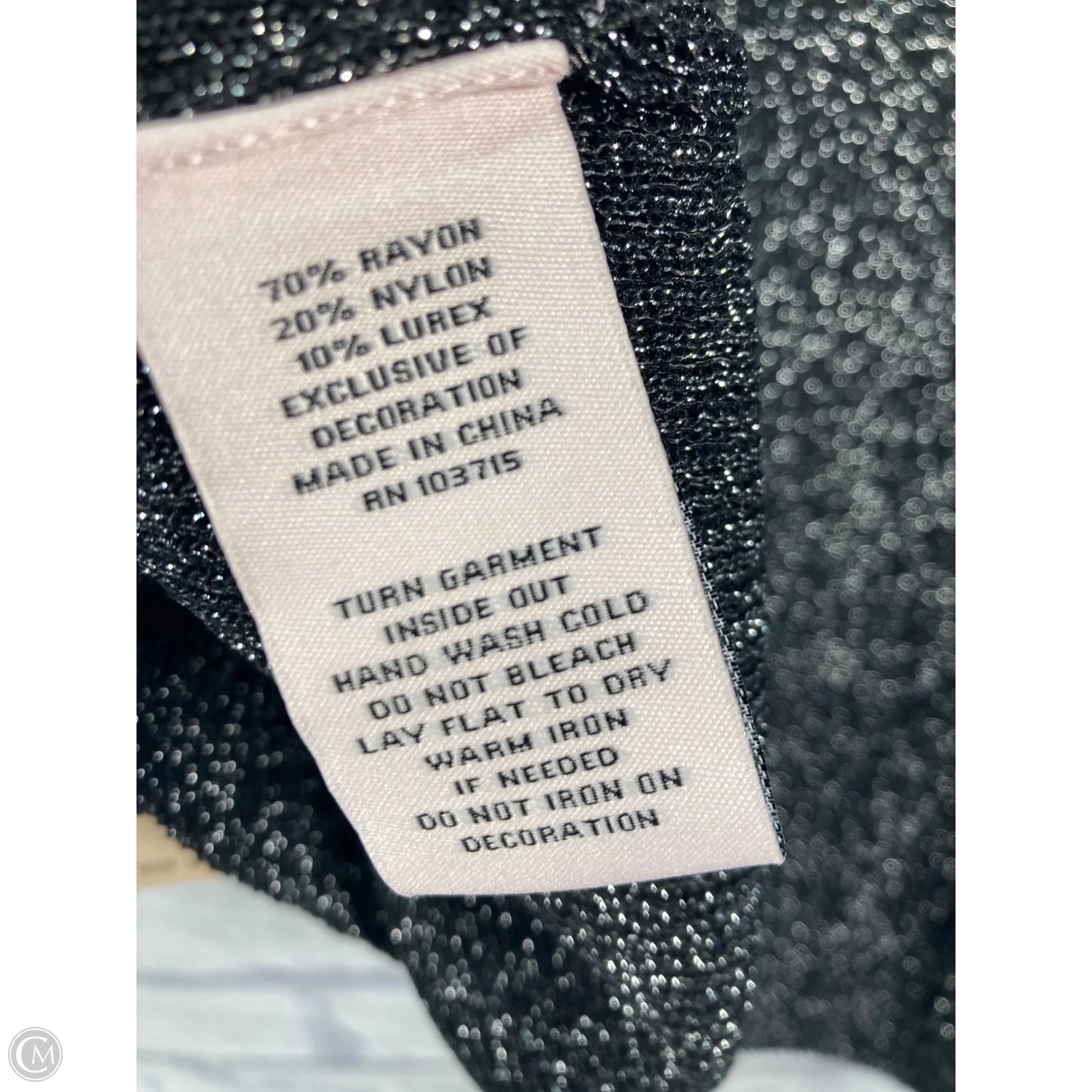 Sweater Short Sleeve By Nanette By Nanette Lepore In Black & Silver, Size: Xl