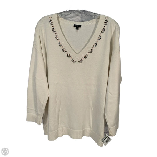 Sweater By Talbots In Cream, Size: 1x