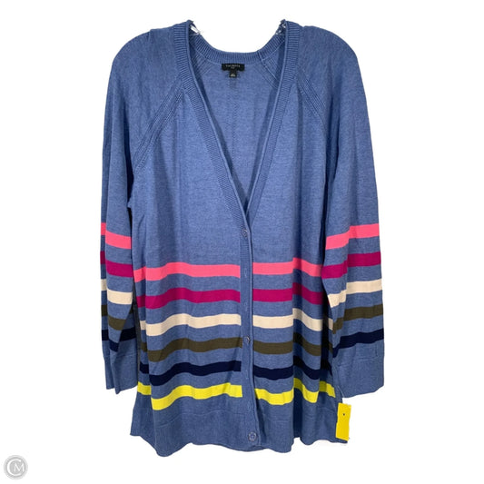 Sweater Cardigan By Talbots In Blue & Pink, Size: 2x