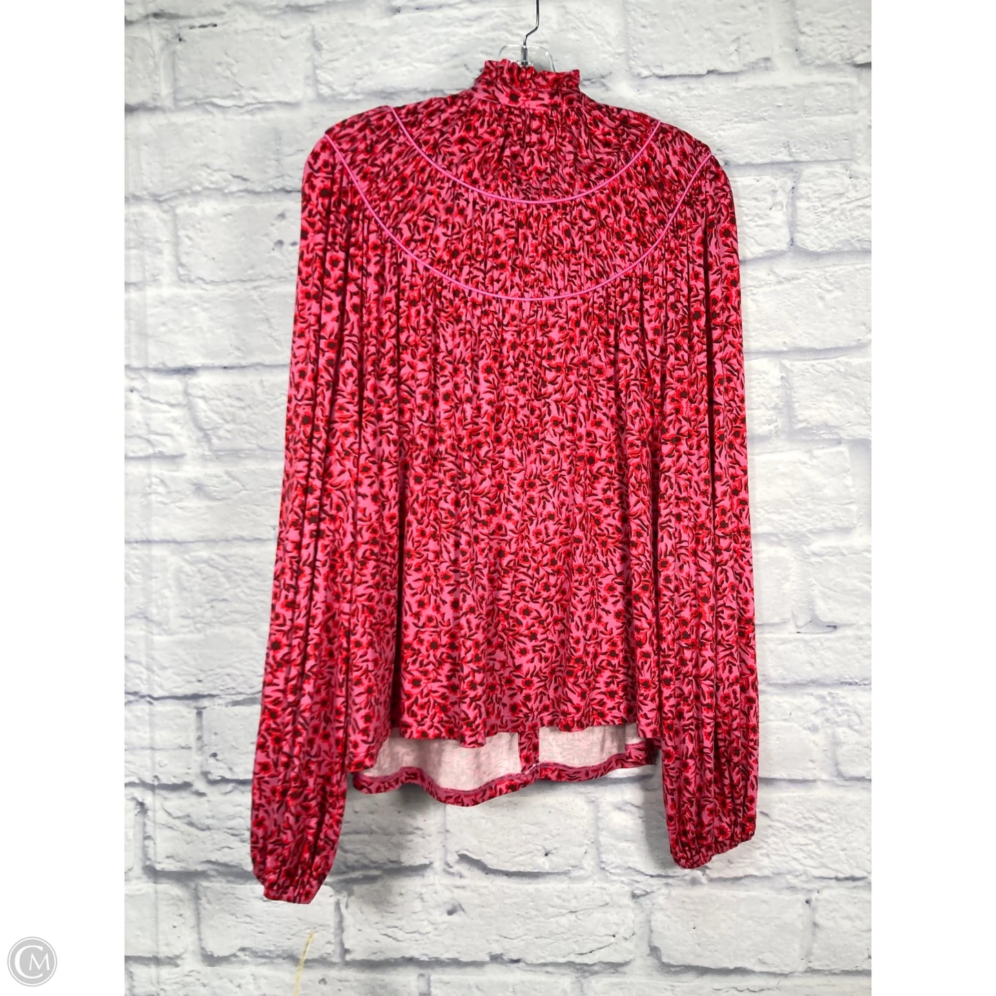 Top Long Sleeve By Boden In Pink & Red, Size: 1x