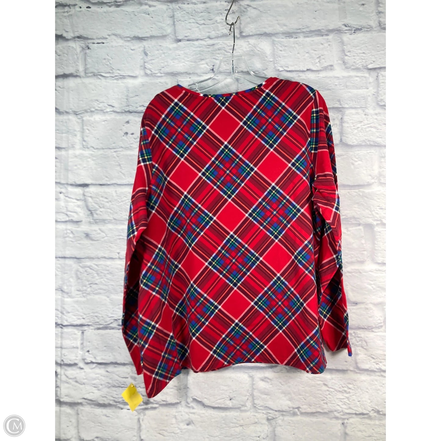 Top Long Sleeve Basic By Talbots In Blue & Red, Size: 2x