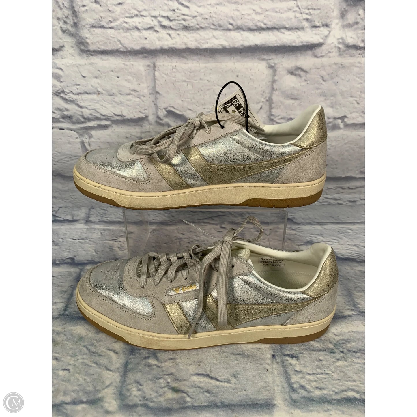 Shoes Sneakers By Gola In Gold & Silver, Size: 10