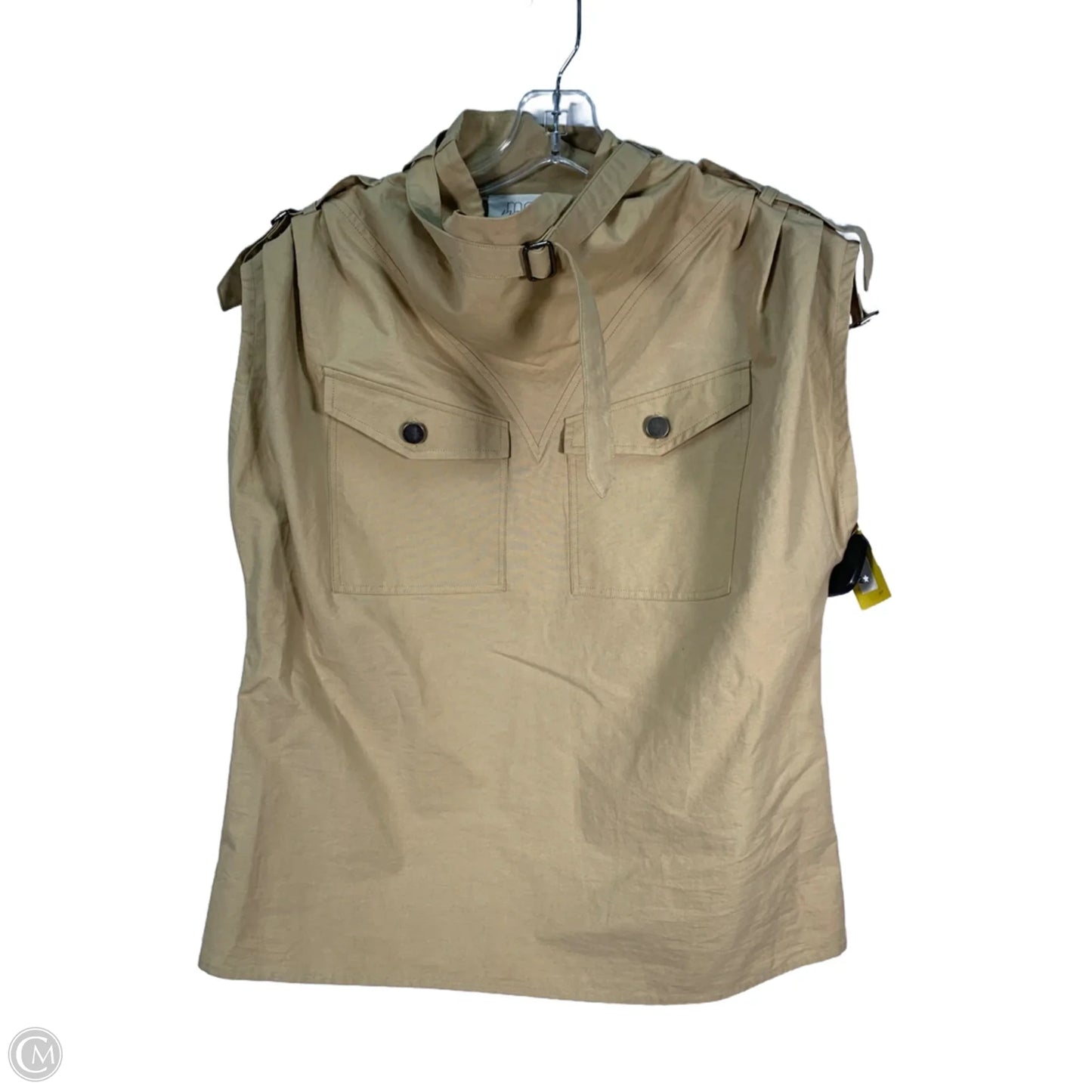 Top Short Sleeve By Mare Mare In Tan, Size: Xs