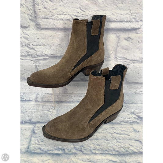 Boots Ankle Heels By Clothes Mentor In Brown, Size: 6