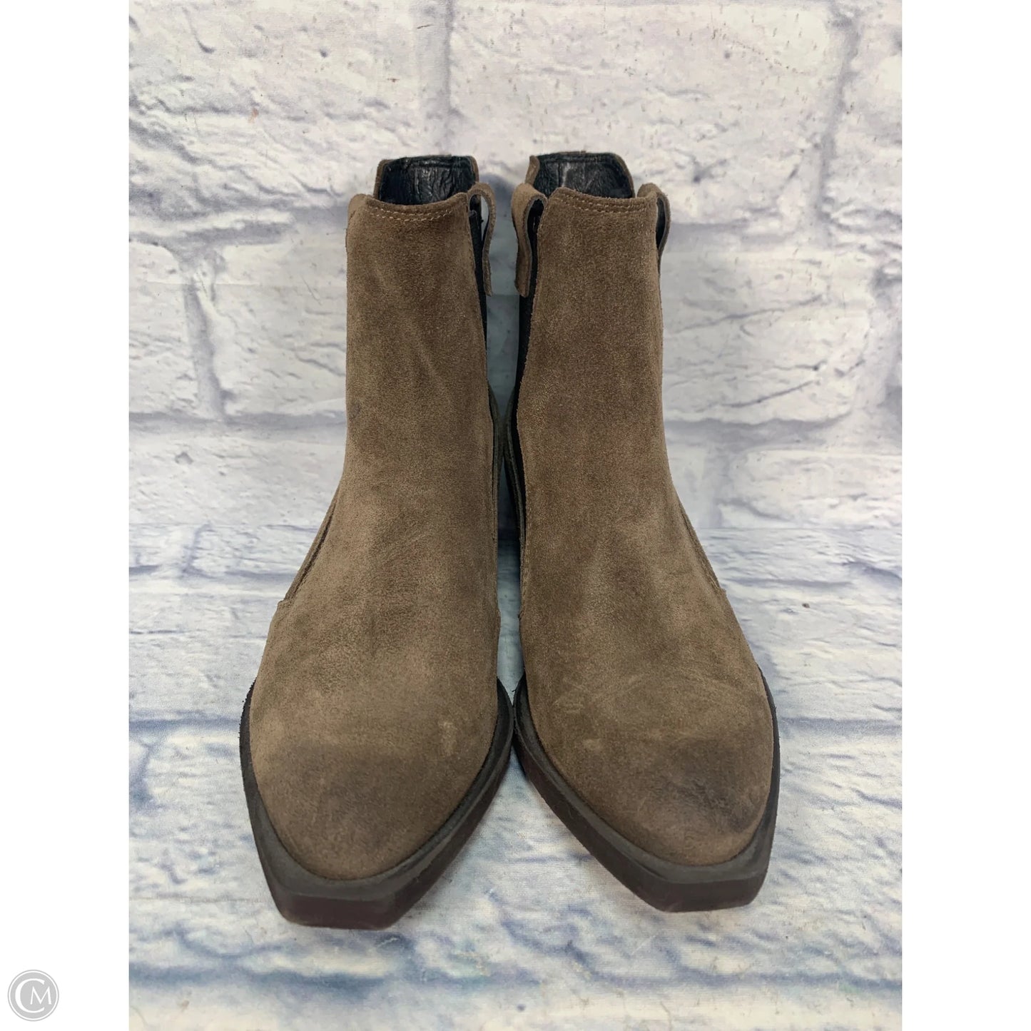 Boots Ankle Heels By Clothes Mentor In Brown, Size: 6