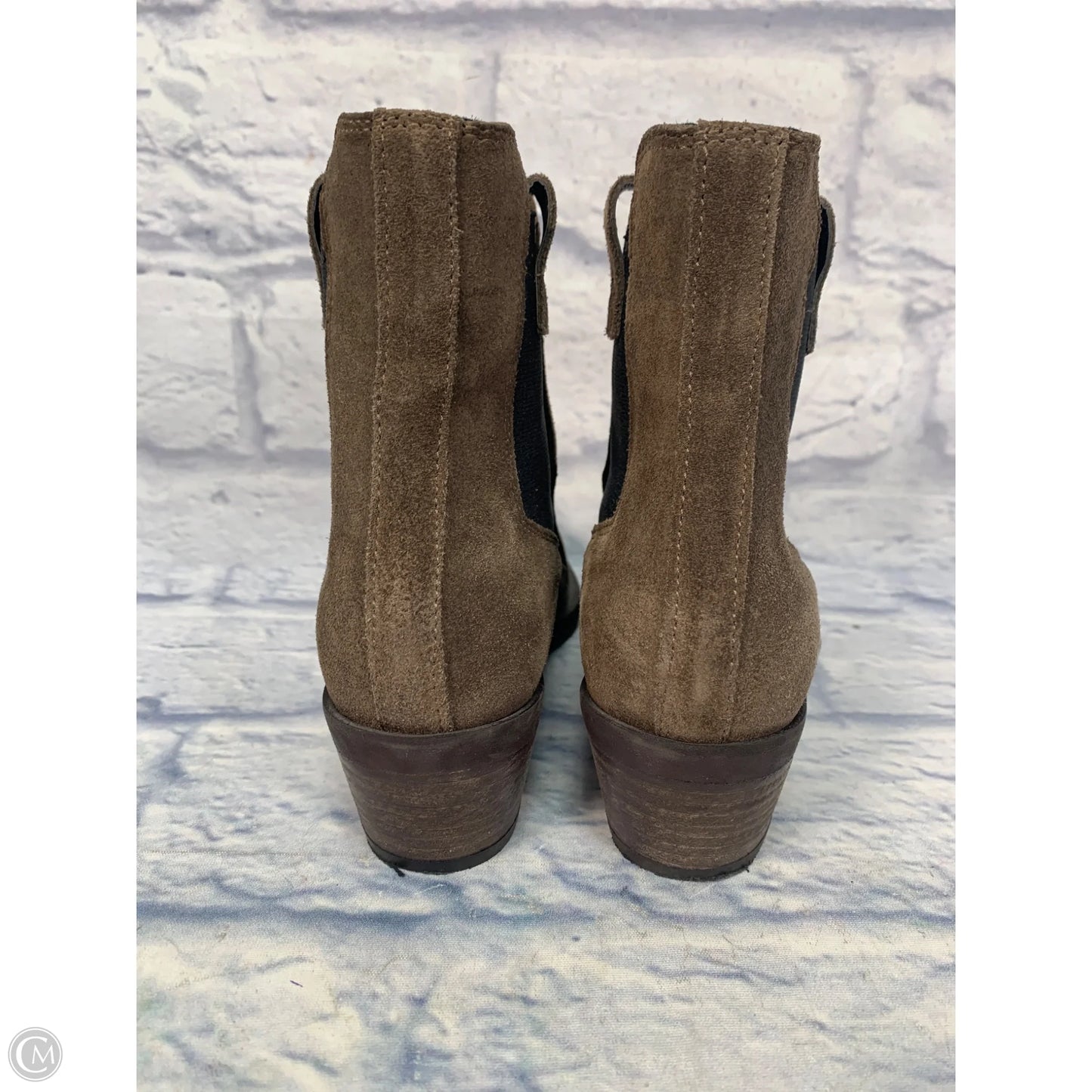 Boots Ankle Heels By Clothes Mentor In Brown, Size: 6