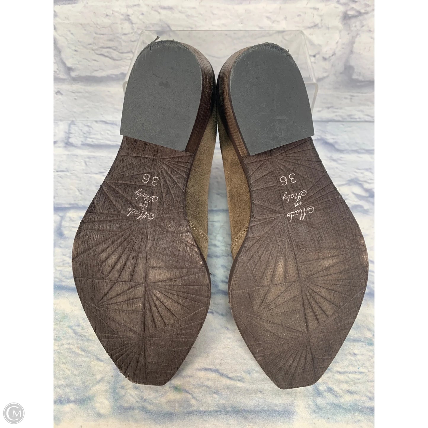 Boots Ankle Heels By Clothes Mentor In Brown, Size: 6