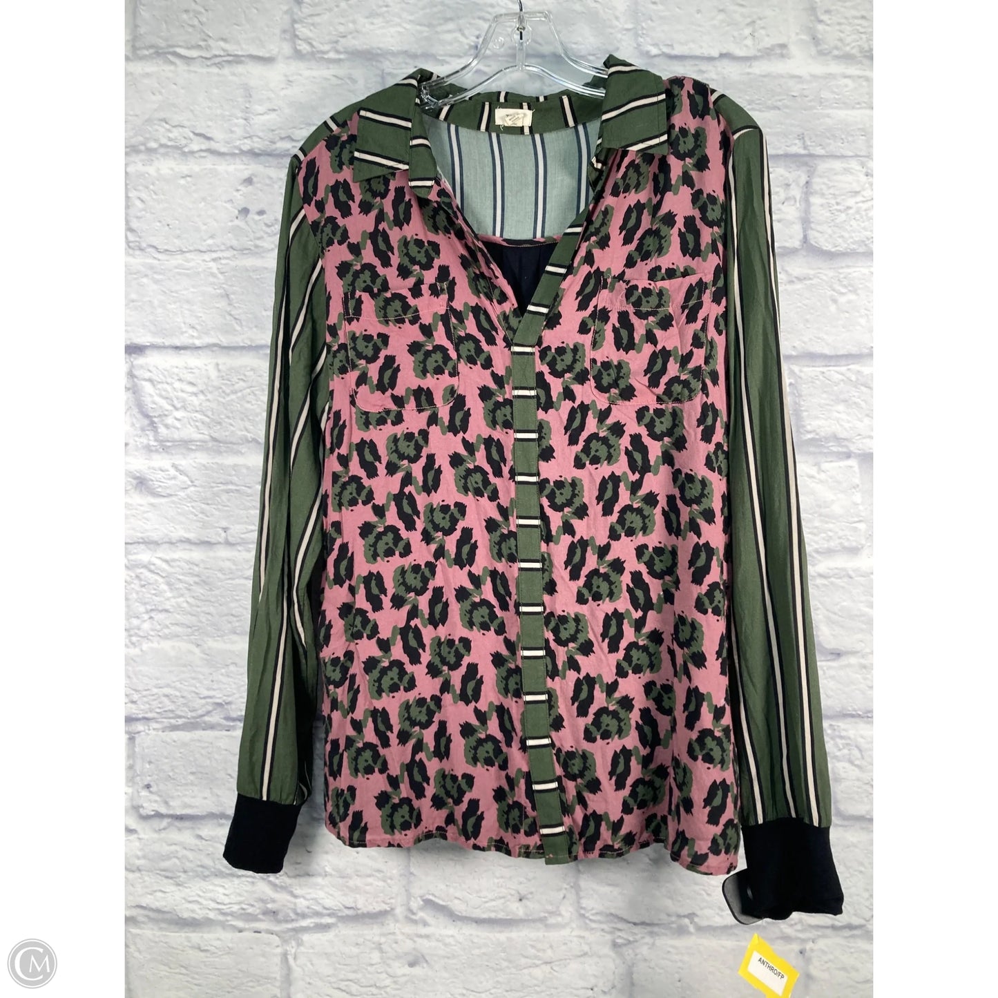 Top Long Sleeve By Tiny In Green & Pink, Size: L