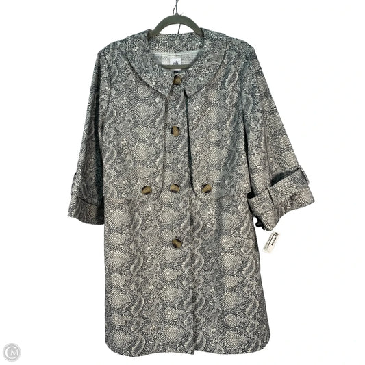 Coat Peacoat By Cabi In Snakeskin Print, Size: M