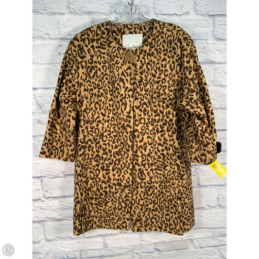 Coat Peacoat By Clothes Mentor In Animal Print, Size: M