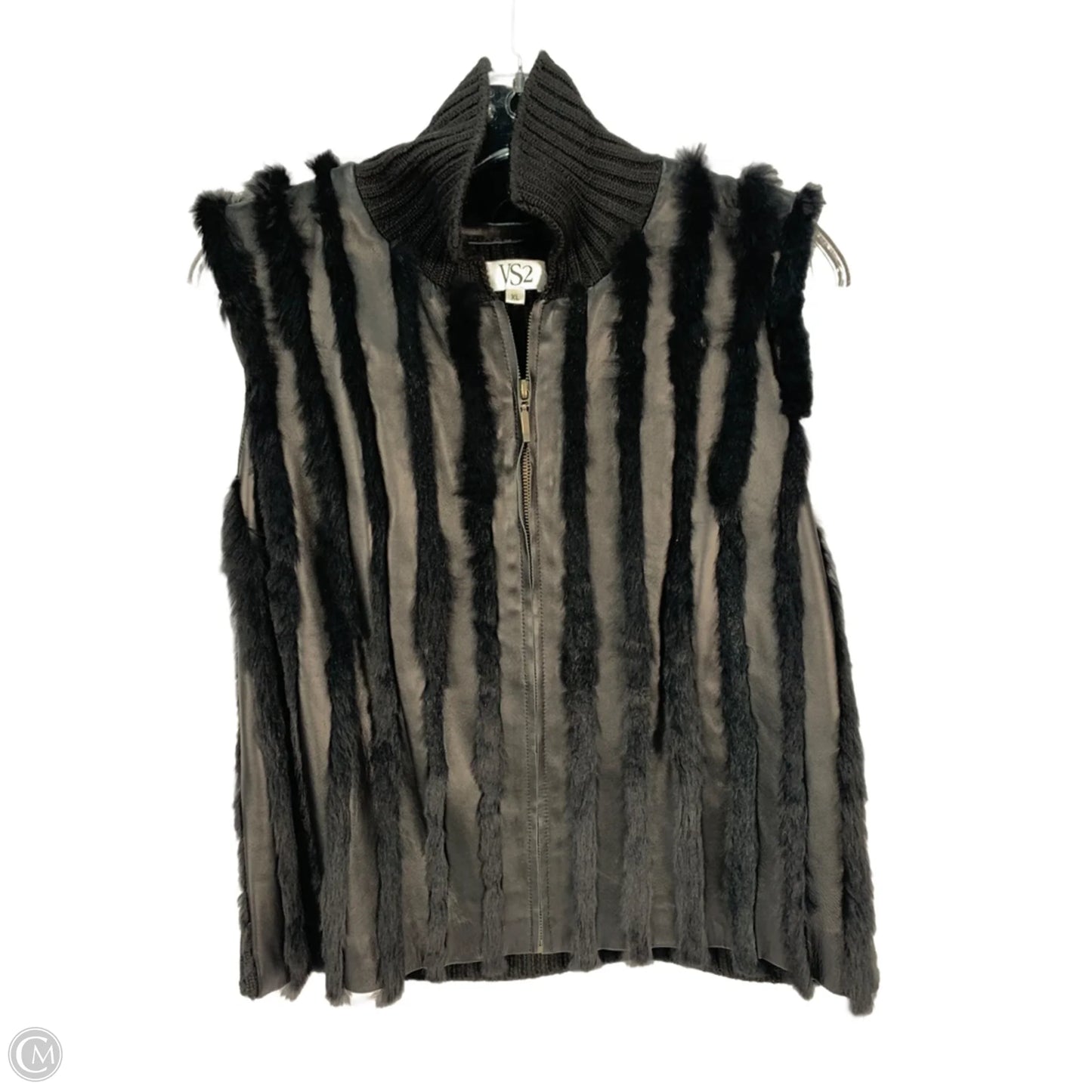 Vest Sweater By Clothes Mentor In Black, Size: Xl